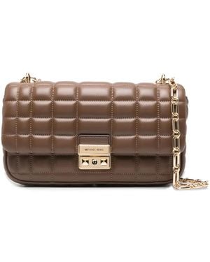 Michael Kors Large Tribeca Quilted Chain Shoulder Bag - Brown