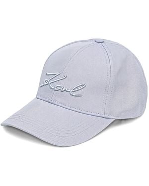 KARL LAGERFELD Logo-Embroidered Baseball Cap - White