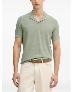 ARMANI EXCHANGE Ribbed-Knit Polo Shirt - Green