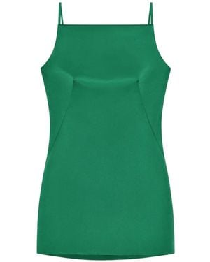 Givenchy Abito Midi Con Scollo Quadrato - Verde