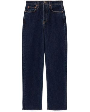 RE/DONE '70S Stove Pipe Mid-Rise Jeans - Blue