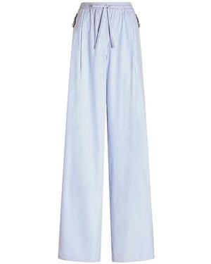 Dolce & Gabbana Striped Poplin Trousers - Blue