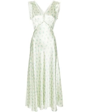 Doen Tahlia Maxikleid Aus Seide - Weiß