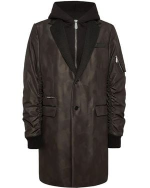 Philipp Plein カモフラージュ コート - ブラック