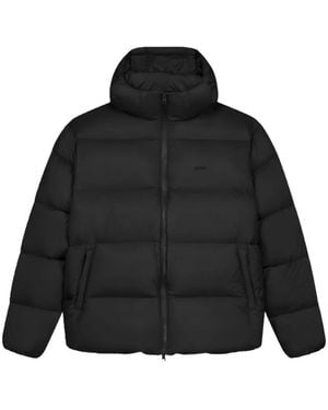 Arte' Ripstop Hooded Padded Jacket - Black