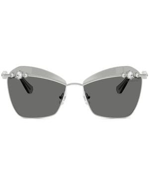 Swarovski Crystal-Embellished Sunglasses - Grey