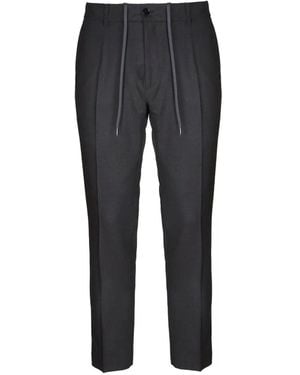 BE ABLE Pleated Drawstring Trousers - Black