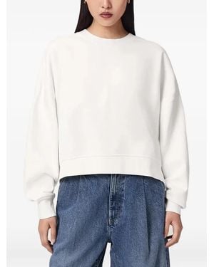 AllSaints Esme Lila Oversized Long Sleeve Sweatshirt - White