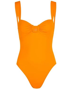Away That Day Cannes Ruched Swimsuit - Orange