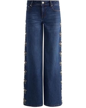 Alice + Olivia Jeans Verfraaid Met Sterren - Blauw