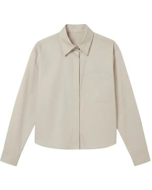 OFLAB Vicky Chest-Pocket Cropped Shirt - White