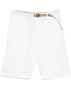 White Sand Pantalones Cortos Con Cinturilla Elástica - Blanco