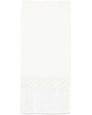 DKNY Sheer-Panels Midi Skirt - White