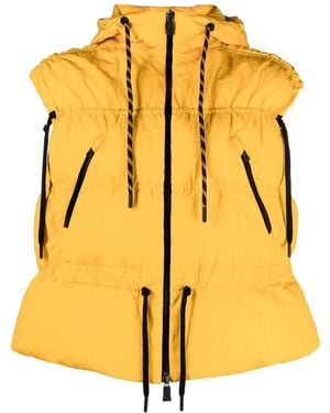 Herno Chaleco Acolchado Con Capucha - Amarillo