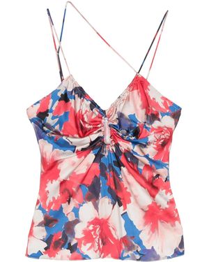 Patrizia Pepe フローラル カットアウト トップ - レッド