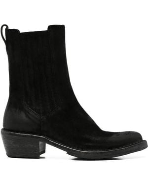 Moma Stiefeletten Aus Wildleder - Schwarz