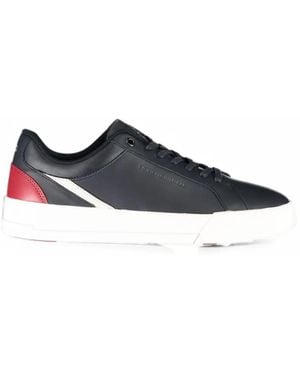 Tommy Hilfiger Signature Colour-Blocked Calf Leather Trainers - White