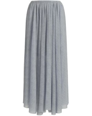 Alberta Ferretti Pleated Skirt - Grey