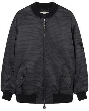 Stella McCartney Tiger-Print Bomber Jacket - Black