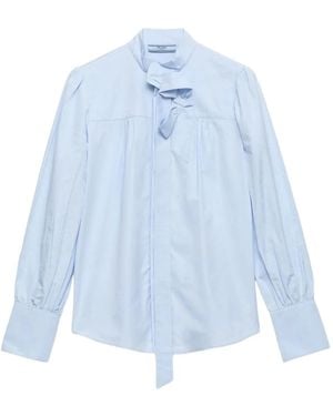 Prada Hemd Mit Lavallière-Kragen - Blau