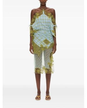 Christopher Esber Handkerchief-Hem Midi Dress - Green