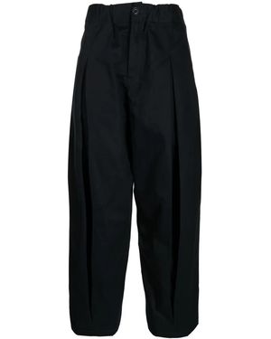 SAGE NATION Pantalon Ample À Plis Creux - Black