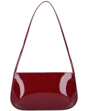 Faune Geflochtene Schultertasche - Rot