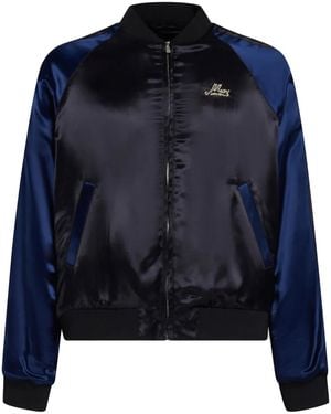 Marni Bomber Con Ricamo - Blu