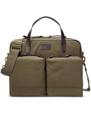 Polo Ralph Lauren Zip-Pockets Messenger Bag - Brown