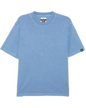 SPORT b. by agnès b. Logo-Print Cotton T-Shirt - Blue