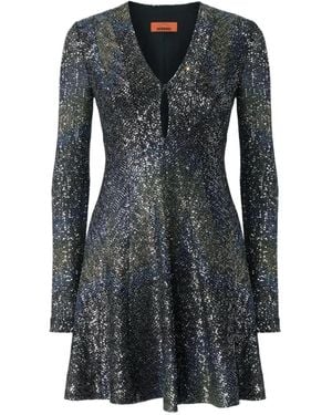 Missoni Sequin-Embellished V-Neck Dress - Black