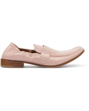 MM6 by Maison Margiela Swing-Toe Leather Loafers - Pink