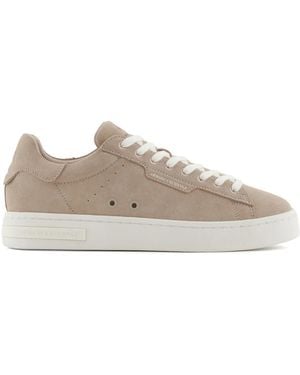 ARMANI EXCHANGE Suede Trainers - Brown