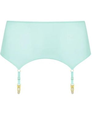 Maison Close Double Sens Sheer Suspender Belt - Blue