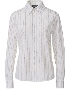 Fabiana Filippi Pinstripe-Print Long-Sleeved Shirt - White