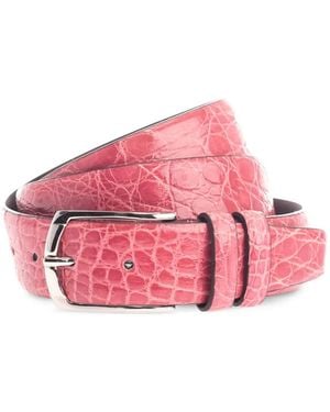D'Amico Crocodile-Effect Belt - Pink