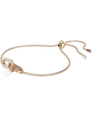 Swarovski Constella Pearl-Embellished Chain Bracelet - Natural