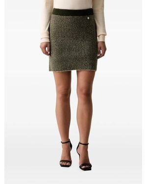 Silvian Heach Minifalda De Punto Con Motivo De Espiga - Verde
