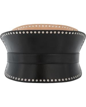 McQueen Studded Corset Belt - Black