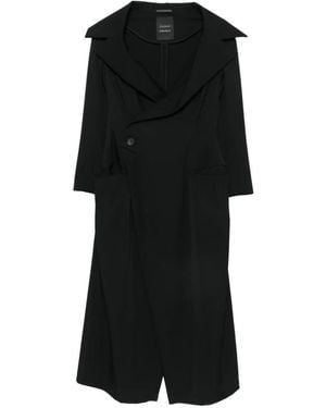 Yohji Yamamoto Wrinkled Gabardine Jacket Dress - Black