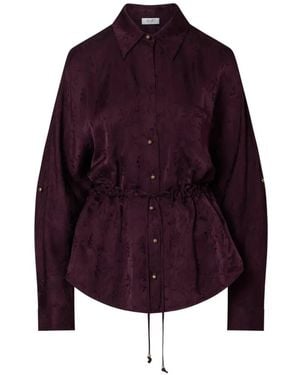Liu Jo Jacquard Satin Shirt - Purple