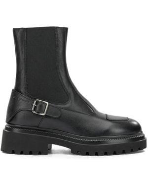 COPENHAGEN Buckle-Detail Chunky-Sole Boots - Black