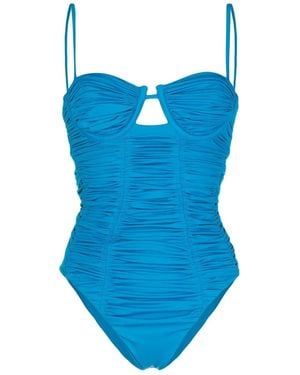 Self-Portrait Badeanzug Mit Cut-Outs - Blau