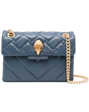 Kurt Geiger Quilted Logo-Plaque Crossbody Bag - Blue