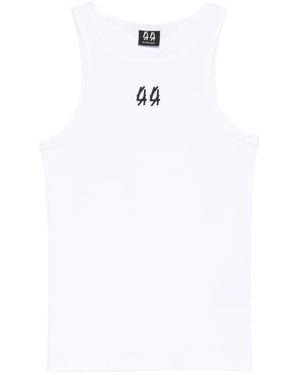 44 Label Group Logo-Embroidered Vest - White