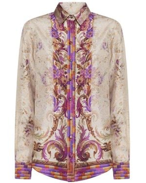 Pierre Louis Mascia Aloe Floral Long-Sleeve Shirt - Pink