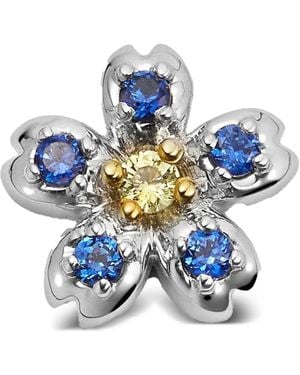 Loquet London 18K Forget-Me-Not Sapphire Necklace Charm - Blue