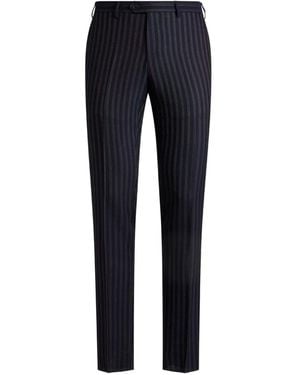 Etro Pinstripe Wool Pants - Blue