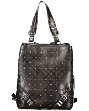 Desigual Mini Laser-Cut Studded Backpack - Black