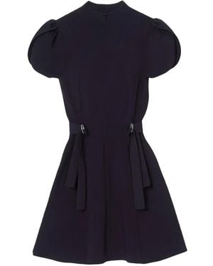 3.1 Phillip Lim Puff-Sleeve Belt Mini Dress - Blue
